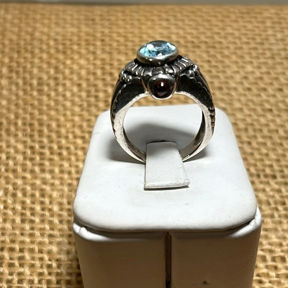 ⭐️⭐️Sterling Topaz/Ruby Ring⭐️⭐️